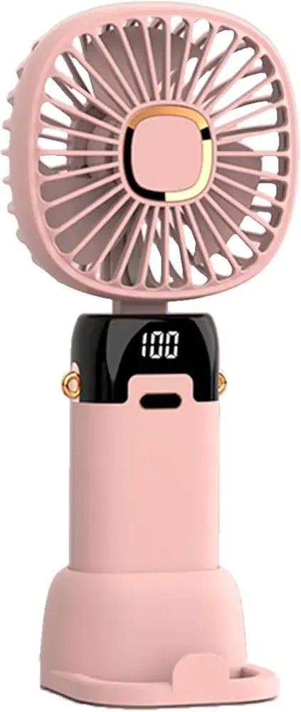 Foldable USB Neck Hanging Fan 5 Speed USB Fan Led