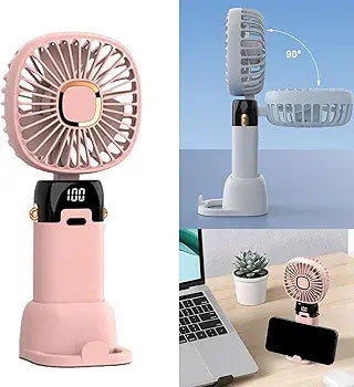 Foldable USB Neck Hanging Fan 5 Speed USB Fan Led