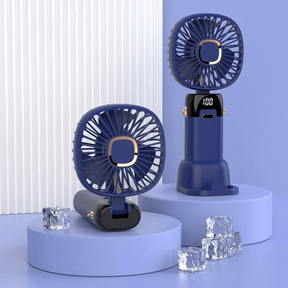 Foldable USB Neck Hanging Fan 5 Speed USB Fan Led