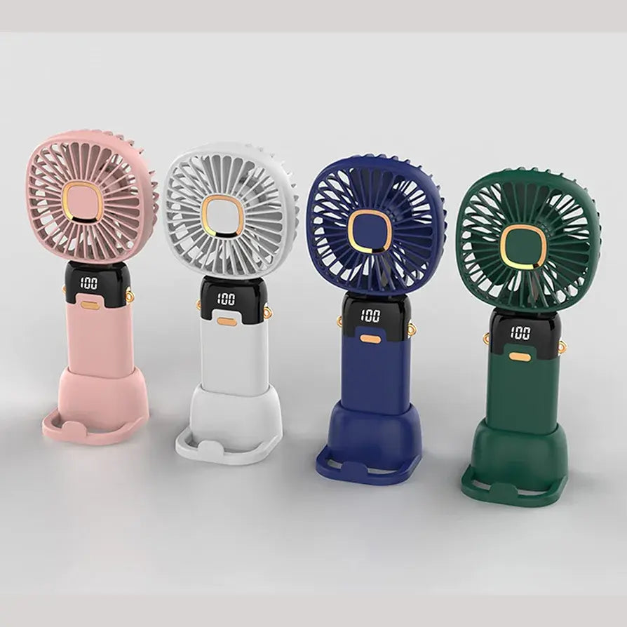 Foldable USB Neck Hanging Fan 5 Speed USB Fan Led