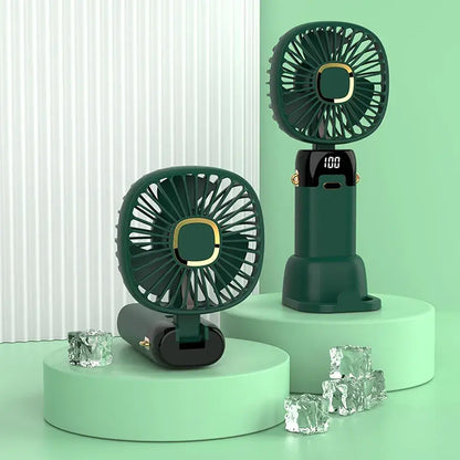 Foldable USB Neck Hanging Fan 5 Speed USB Fan Led