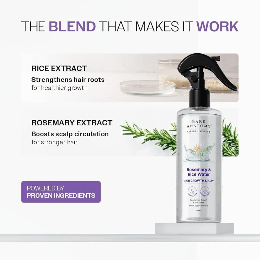 Rosemary & Rice Water Hair Growth Spray - Buy 1 Get 1 FREE