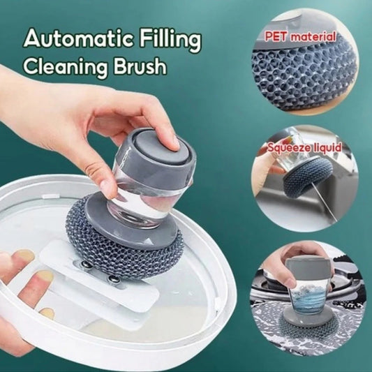 Kitchen Soap Dispensing Palm Brush – Automatic