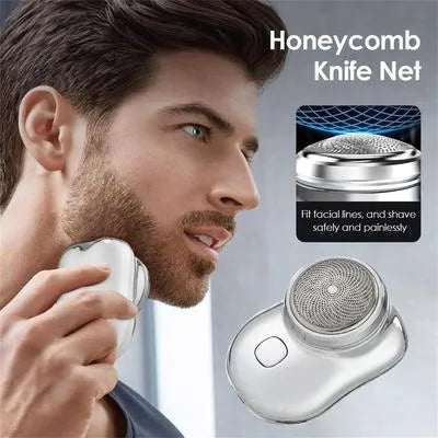 Mini Electric Shaver with Honeycomb Blade for Men
