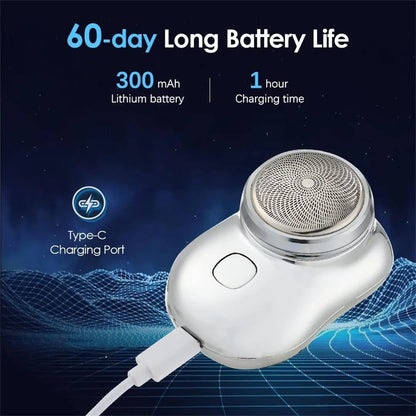 Mini Electric Shaver with Honeycomb Blade for Men